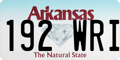 AR license plate 192WRI