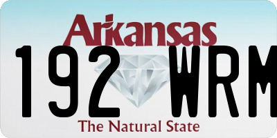 AR license plate 192WRM