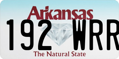 AR license plate 192WRR
