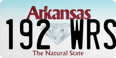 AR license plate 192WRS