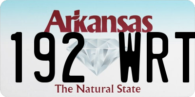AR license plate 192WRT