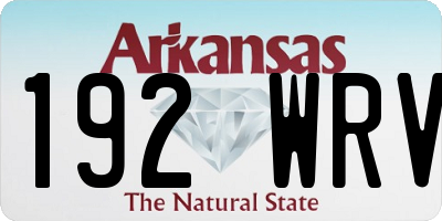 AR license plate 192WRV