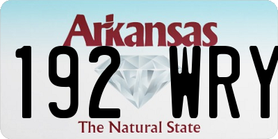 AR license plate 192WRY