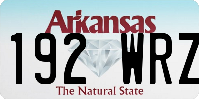 AR license plate 192WRZ