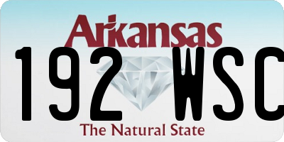 AR license plate 192WSC