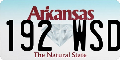 AR license plate 192WSD