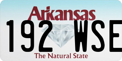 AR license plate 192WSE
