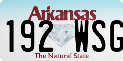 AR license plate 192WSG