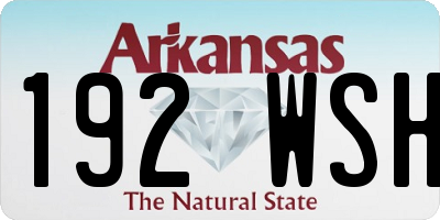 AR license plate 192WSH