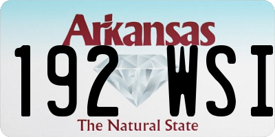 AR license plate 192WSI