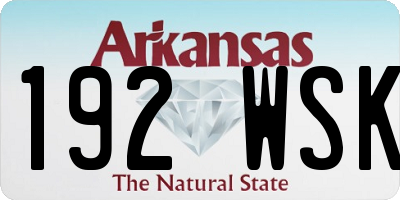 AR license plate 192WSK