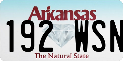AR license plate 192WSN
