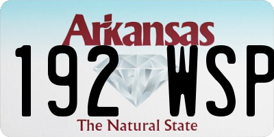 AR license plate 192WSP