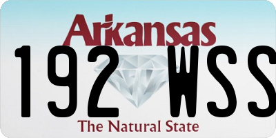 AR license plate 192WSS