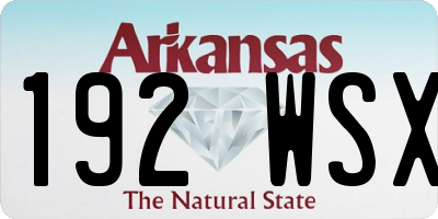 AR license plate 192WSX