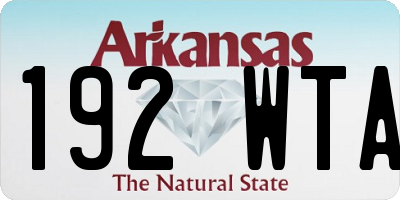 AR license plate 192WTA