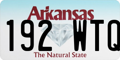 AR license plate 192WTQ
