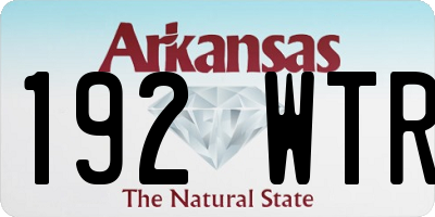 AR license plate 192WTR