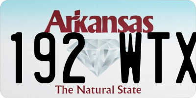 AR license plate 192WTX