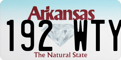 AR license plate 192WTY