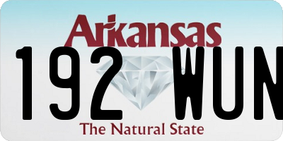 AR license plate 192WUN