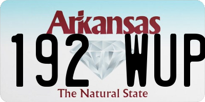 AR license plate 192WUP