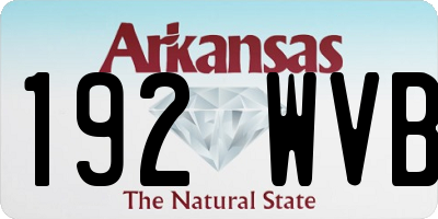 AR license plate 192WVB