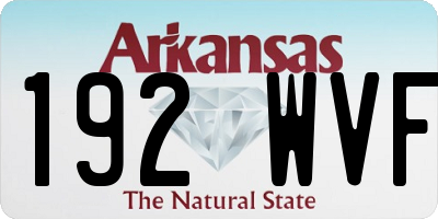 AR license plate 192WVF