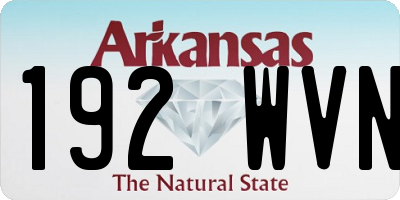 AR license plate 192WVN