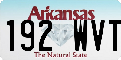 AR license plate 192WVT