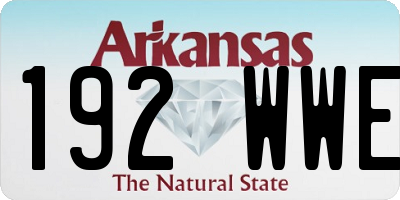 AR license plate 192WWE