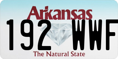 AR license plate 192WWF