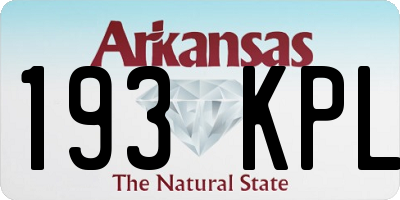 AR license plate 193KPL