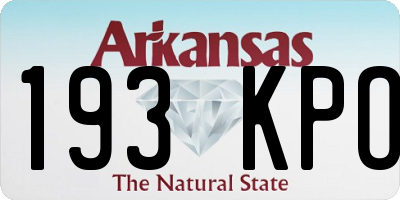 AR license plate 193KPO