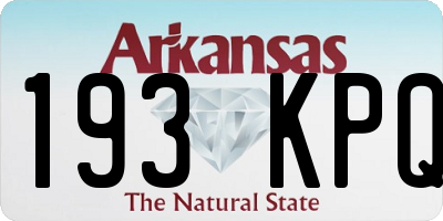 AR license plate 193KPQ