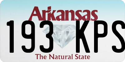 AR license plate 193KPS