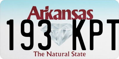 AR license plate 193KPT