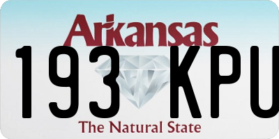 AR license plate 193KPU