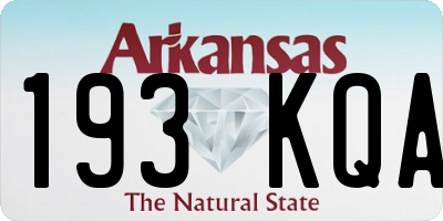 AR license plate 193KQA