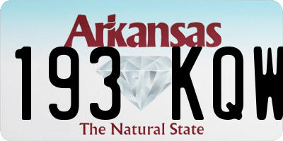 AR license plate 193KQW