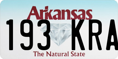 AR license plate 193KRA
