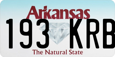 AR license plate 193KRB