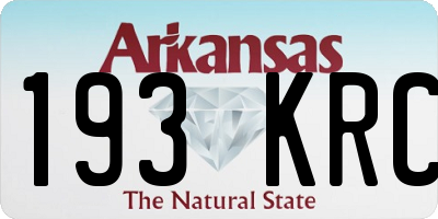 AR license plate 193KRC