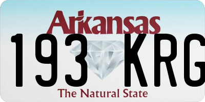 AR license plate 193KRG