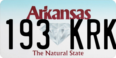 AR license plate 193KRK