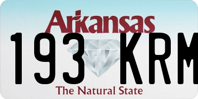 AR license plate 193KRM