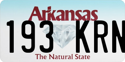 AR license plate 193KRN