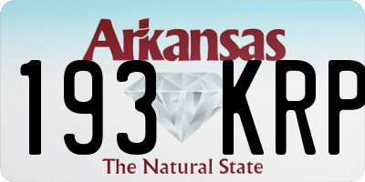 AR license plate 193KRP