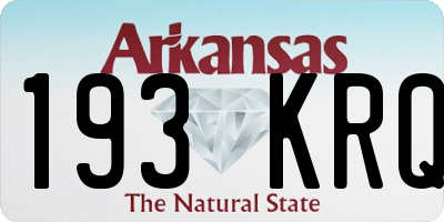 AR license plate 193KRQ