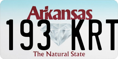 AR license plate 193KRT